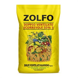 ZOLFO DOPPIO VENTILATO SCORREVOLE 50% S - KG 5 - FERTILIZZANTE - FUNGICIDA BIO MANNINO